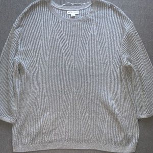 Women’s Sparkly Silver Sweater